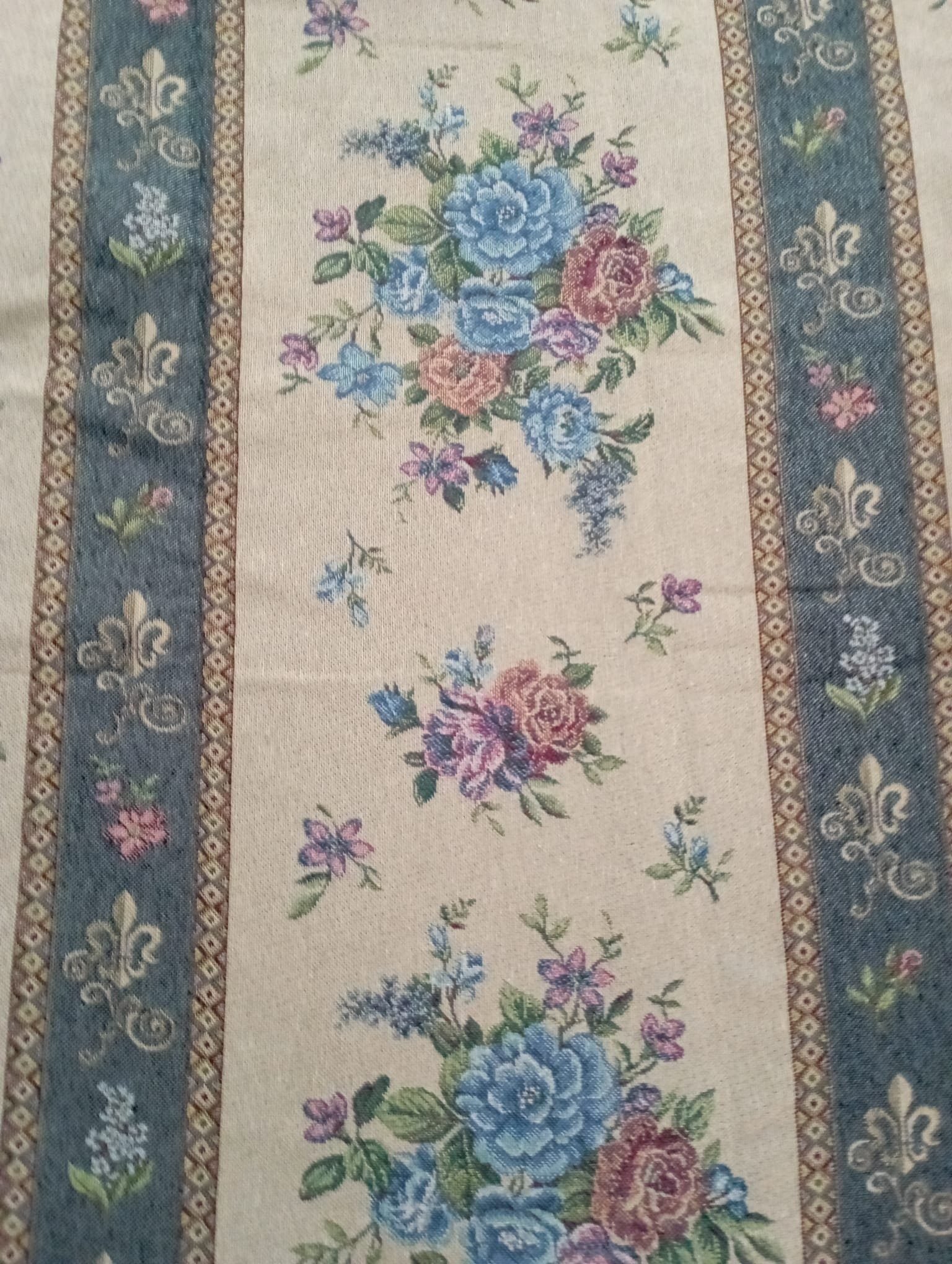 Cortina de calle Ramos de Flores Azules 140×260 cm | Jacquard - Imagen 8