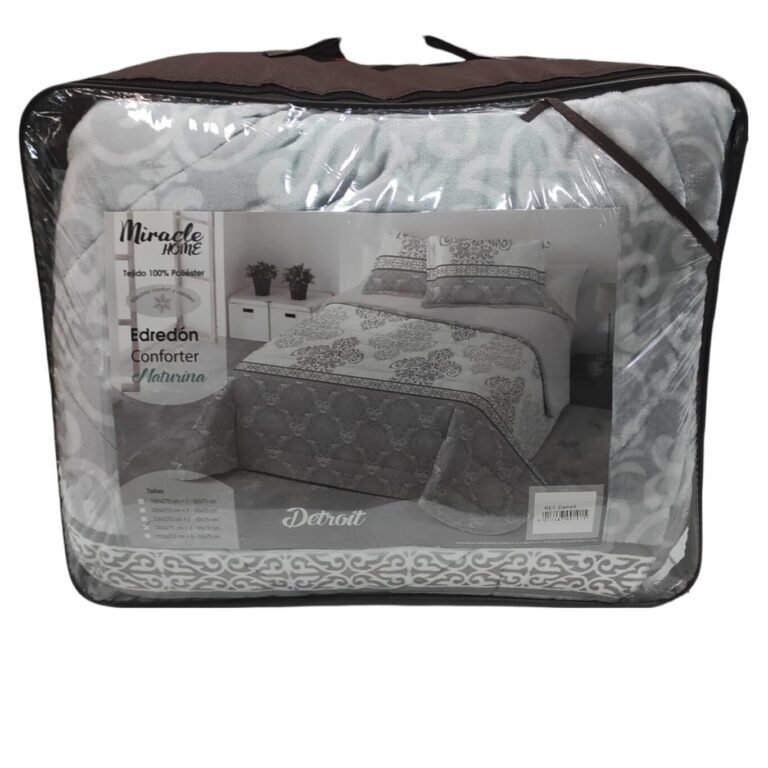 Edredón Nórdico de Invierno Detroit en Sedalina y Sherpa de 700 g – Colcha de invierno Azul para Cama 135/150 cm- 240x270cm. - Imagen 8