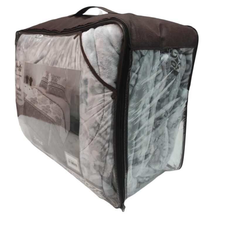 Edredón Nórdico de Invierno Detroit en Sedalina y Sherpa de 700 g – Colcha de invierno Azul para Cama 135/150 cm- 240x270cm. - Imagen 9