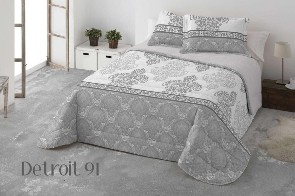 Edredón Nórdico de Invierno Detroit en Sedalina y Sherpa de 700 g – Colcha de invierno Azul para Cama 135/150 cm- 240x270cm. - Imagen 10