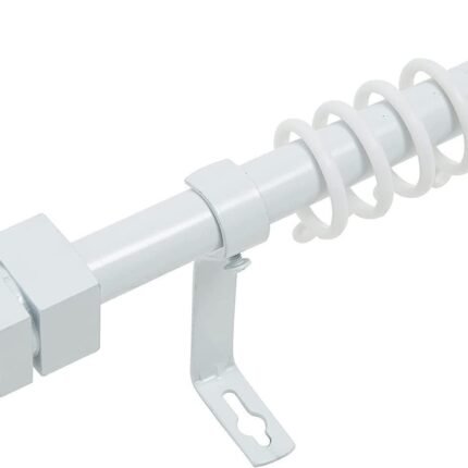 Barra Extensible Blanca 19-16mm con Soportes Modernos