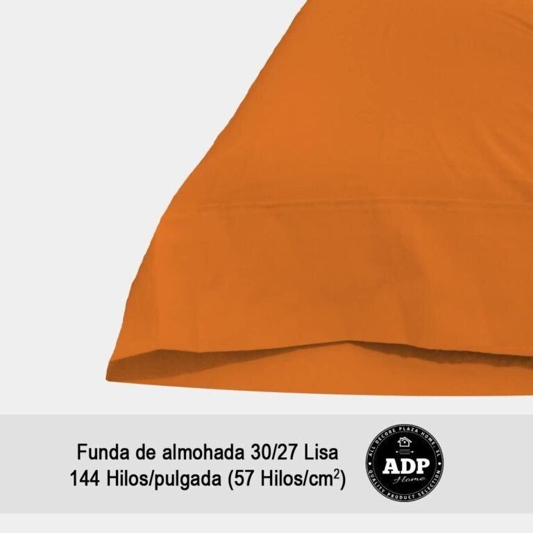 Fundas de Almohada Naranja 50P - 144 Hilos Calidad