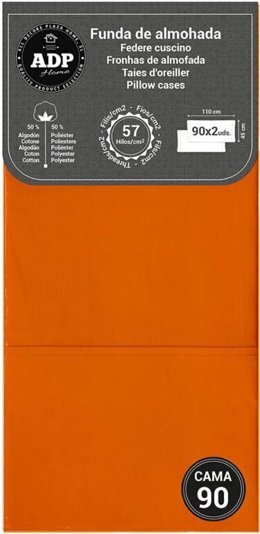 Fundas de Almohada Naranja 50P - 144 Hilos Calidad - Imagen 6