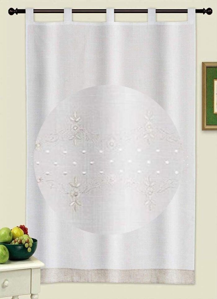 Cortinas cortas ruticas bordada, clásica  toda la vida ,Salas ,Cocina, Baños, Dormitorio desde100x150cm. - Imagen 2