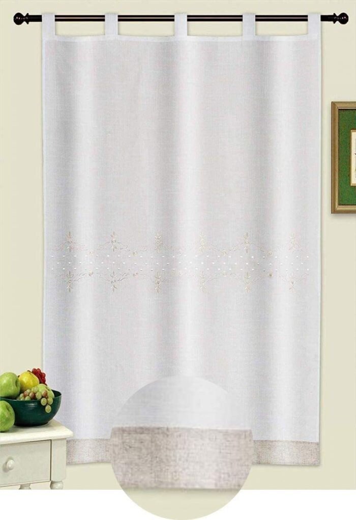 Cortinas cortas ruticas bordada, clásica  toda la vida ,Salas ,Cocina, Baños, Dormitorio desde100x150cm. - Imagen 3