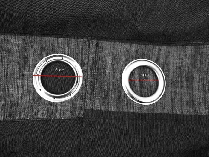 Cortinas traslucidos visillos para Ventanas y Puertas de salón ,habitación,dormitorio,sala color Negro ( N 0575). - Imagen 2