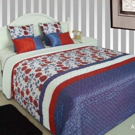 Colcha de boutí Cama de150 cm, 240 x 260 cm, +2 fundas cojín 50x50 cm, +2 fundas cojín 30x50cm, con brillo.