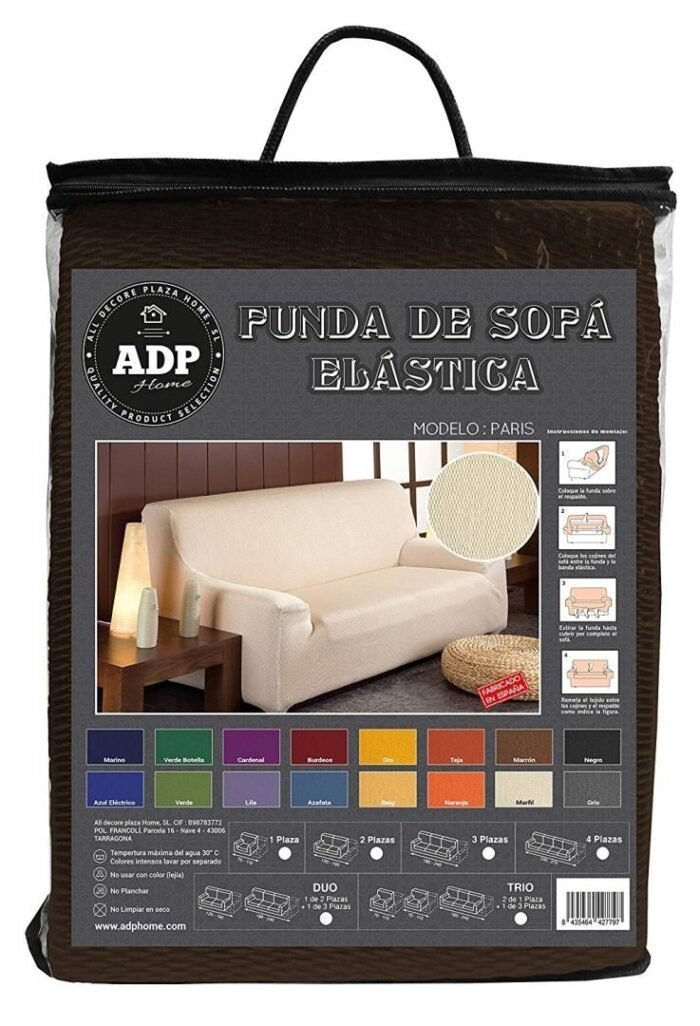 FUNDAS/PROTECTORES DE SOFÁ DE ALTA ELASTICIDAD: EN COLOR MARRON. - Imagen 8