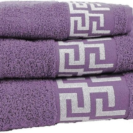 Toallas de baño algodón 100% Portugués en Morado. Gran absorción,450g/m2,súper Suave.