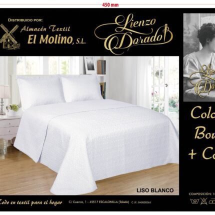 Colchas de cama termo sellado reversible, en Blanco tamaños de cama 90cm asta 180cm excepcional relación calidad y precio.