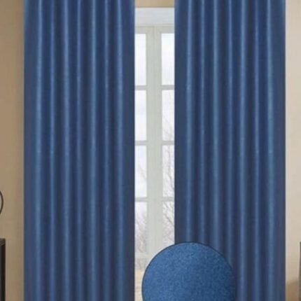 Cortina Opaca Lisa 145x260 cm con Ojales en Azulón,  Oscurece Dora para Dormitorio o Salón.