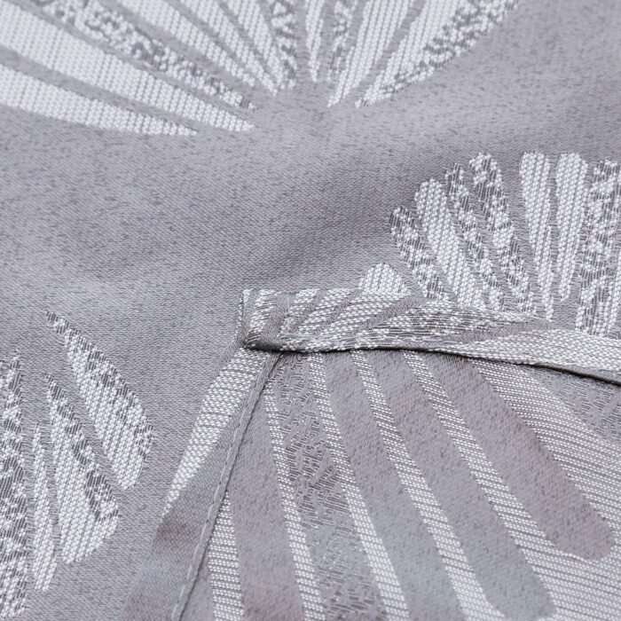 Cortinas semi opacas para ventana de salas ,dormitorio,habitación de color gris,color, Gris con 8 ojales de acero. - Imagen 4