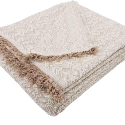 Cubre sofá Multiusos jarapas Composición del tejido: 80% Algodón, 20% Poliéster Fabricado en España colorzigzag, crudo beis.