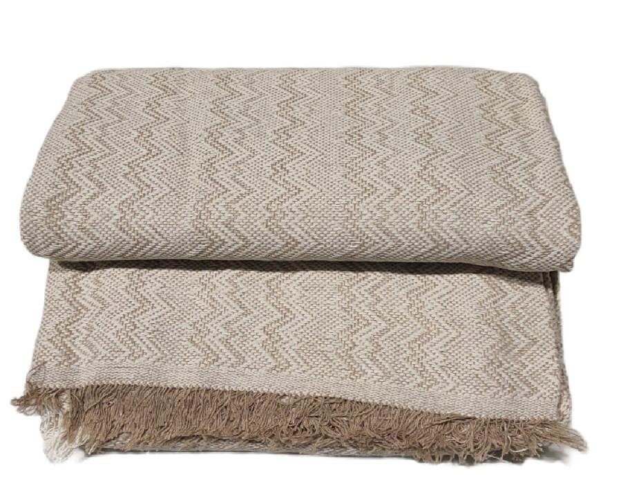 Cubre sofá Multiusos jarapas Composición del tejido: 80% Algodón, 20% Poliéster Fabricado en España colorzigzag, crudo beis. - Imagen 3