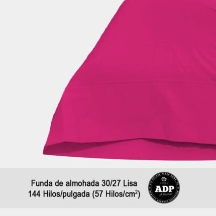 Fundas de Almohada Fucsia 50P Polialgodón 144 Hilos