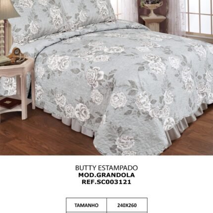 Colcha bouti cosida Tacto algodón para Cama de 135 y 150cm con Dos Fundas de 50 x 70 cm de Regalo.