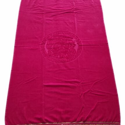 Toalla de baño y Playa 100% algodón Egipcio gran absorción con motivos Egipcio Color Fucsia Medidas 90_x_175 cm.