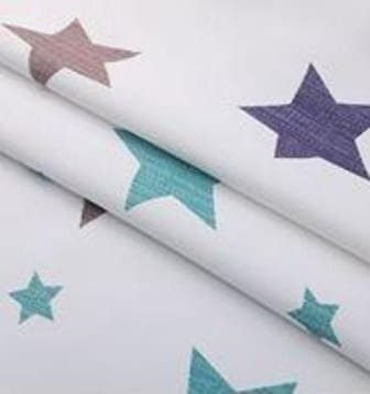 Cortina Juvenil Estrellas Color Agua 145x260 cm con Ojales – Sémica paca para Dormitorio o Salón. - Imagen 5
