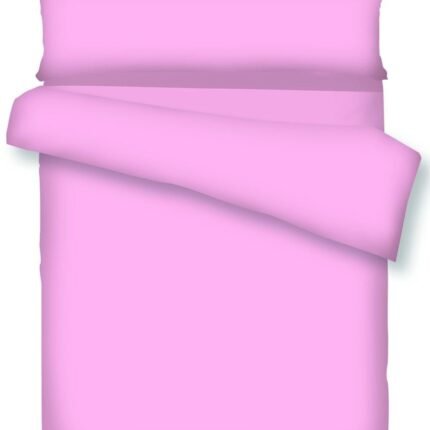 Funda nórdica Juego completo lisa en Rosa ¾ piezas  50% Algodón / 50% Poliéster / 144 Hilos / 115 gr/m2.