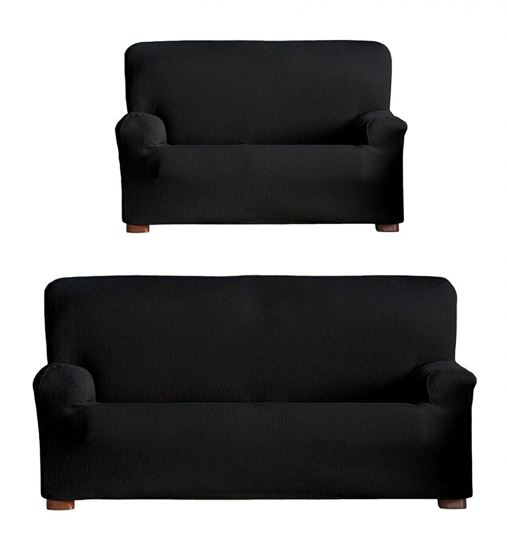 FUNDAS/PROTECTORES DE SOFÁ DE ALTA ELASTICIDAD: EN COLOR NEGRO. - Imagen 5
