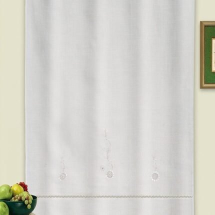 Cortinas Rústicas Bordadas R1039 para Cocina y Baño