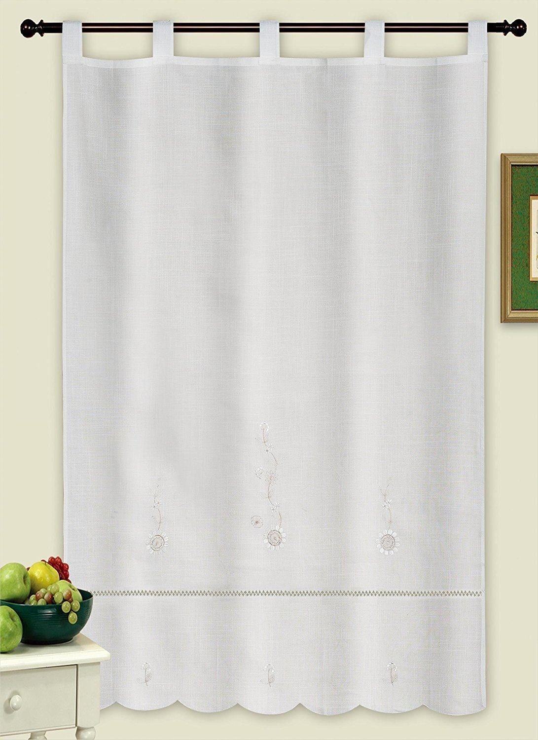 Cortinas Rústicas Bordadas R1039 para Cocina y Baño - Imagen 3