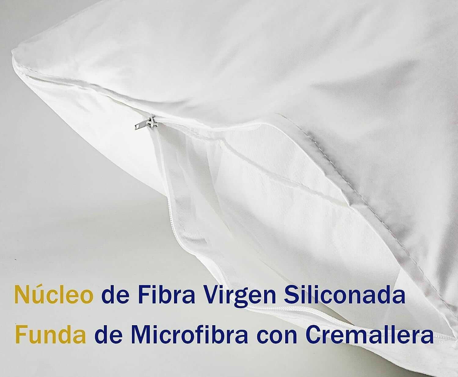 Almohada de Fibra Lavable con Cremallera: Máximo Confort - Imagen 3
