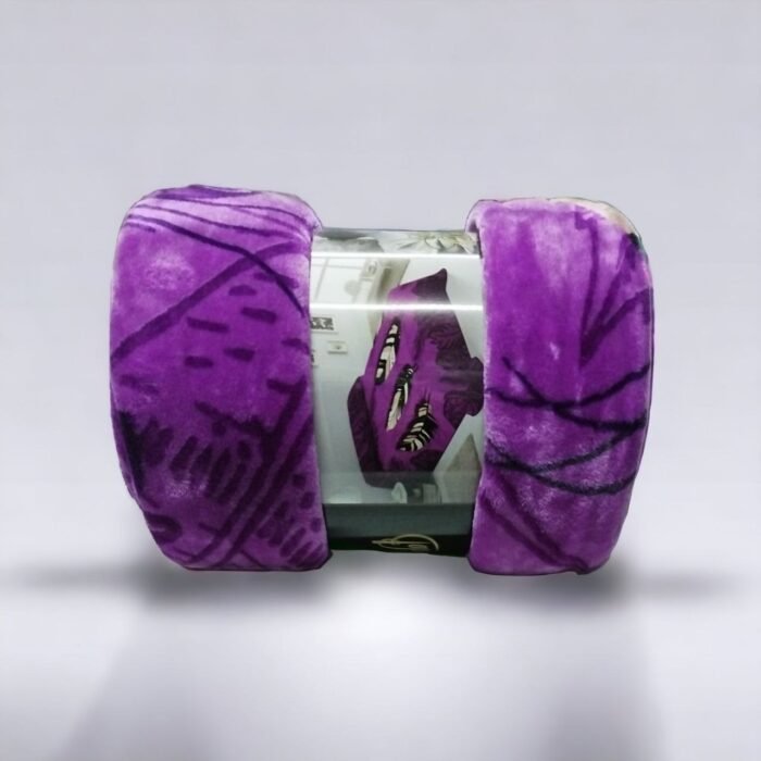 Manta sofá de Terciopelo de Poliéster 220 x 240 cm-Pluma en Morado - El Lujo y Confort que Necesitas para Camas de 135 y 150 cm - Imagen 3