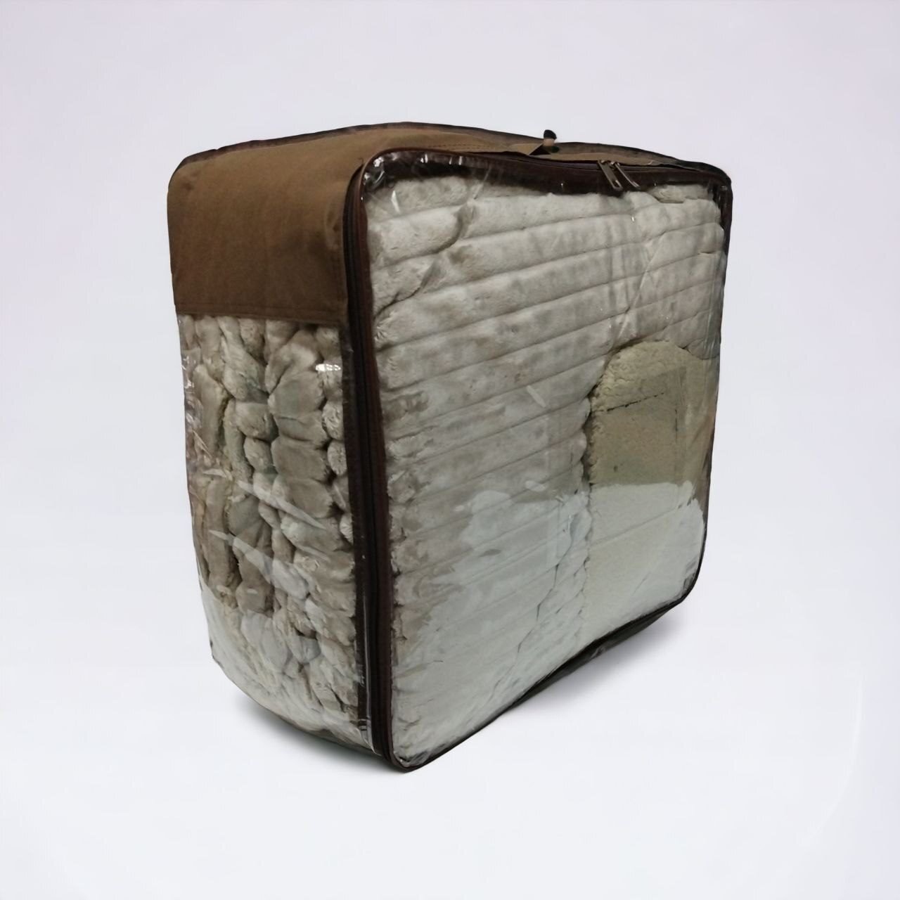 Edredón Sherpa Rayas Taupe 700 g/m² | Camas 90 a 180 cm - Imagen 2