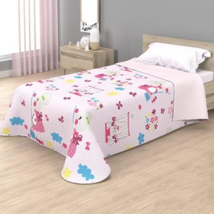 Colcha Juvenil Reversible Ratitas para Cama 90/105cm