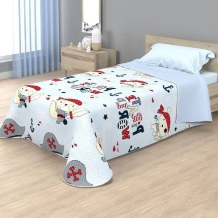Colcha Juvenil Reversible Marinero para 90/105cm - Económica