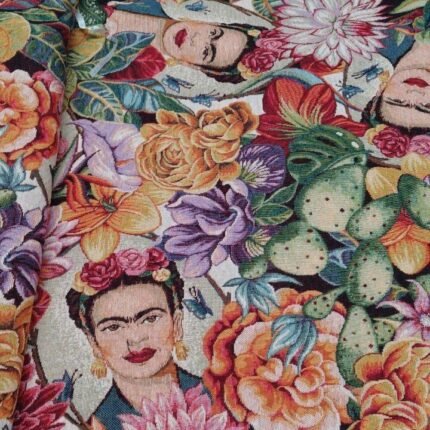 Cortinas Jacquard Frida Kahlo - Exterior 1m x 280cm
