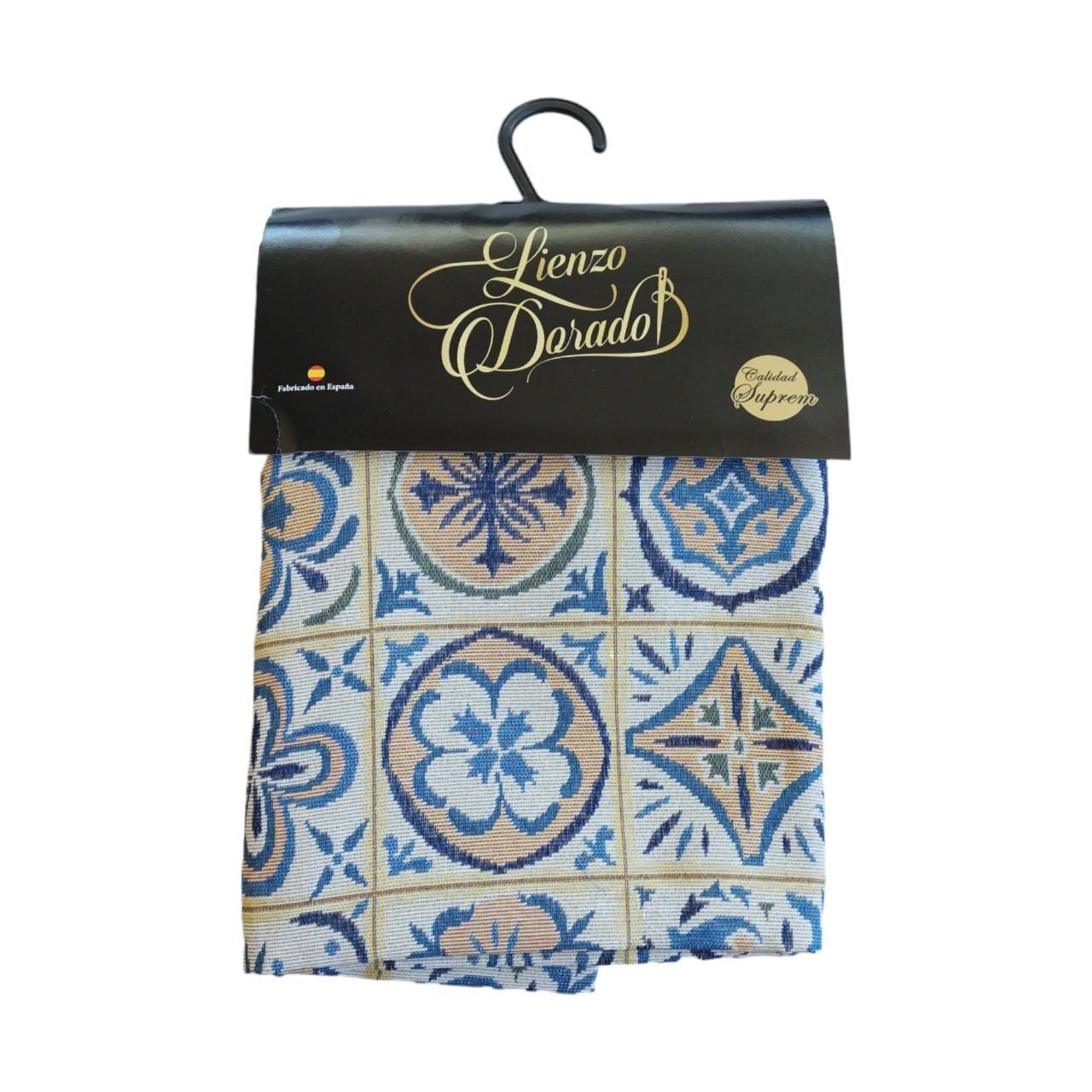 Cortina Jardín Terrazo Azul 140×260 cm en Jacquard