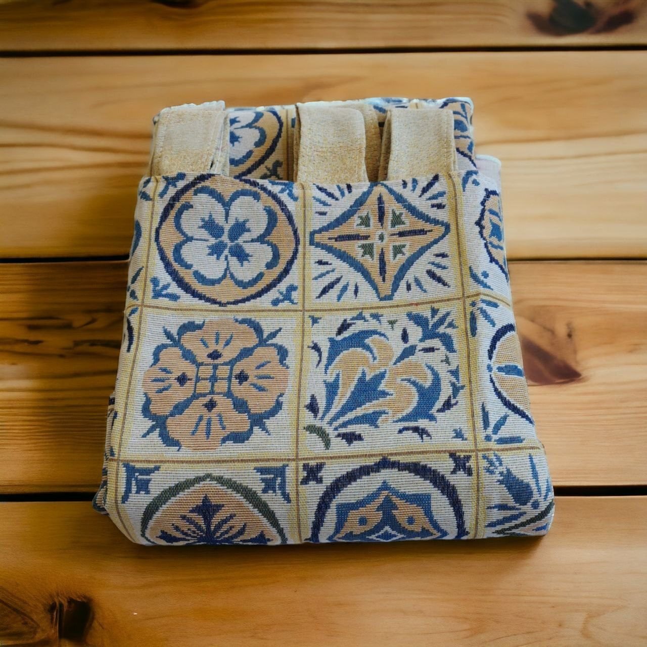 Cortina de calle Jardín Terrazo Azul 140×260 cm | Jacquard - Imagen 10
