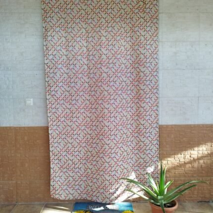 Cortina de puerta Alpujarra Mosaico Rojo 140x260cm, Interior/Exterior