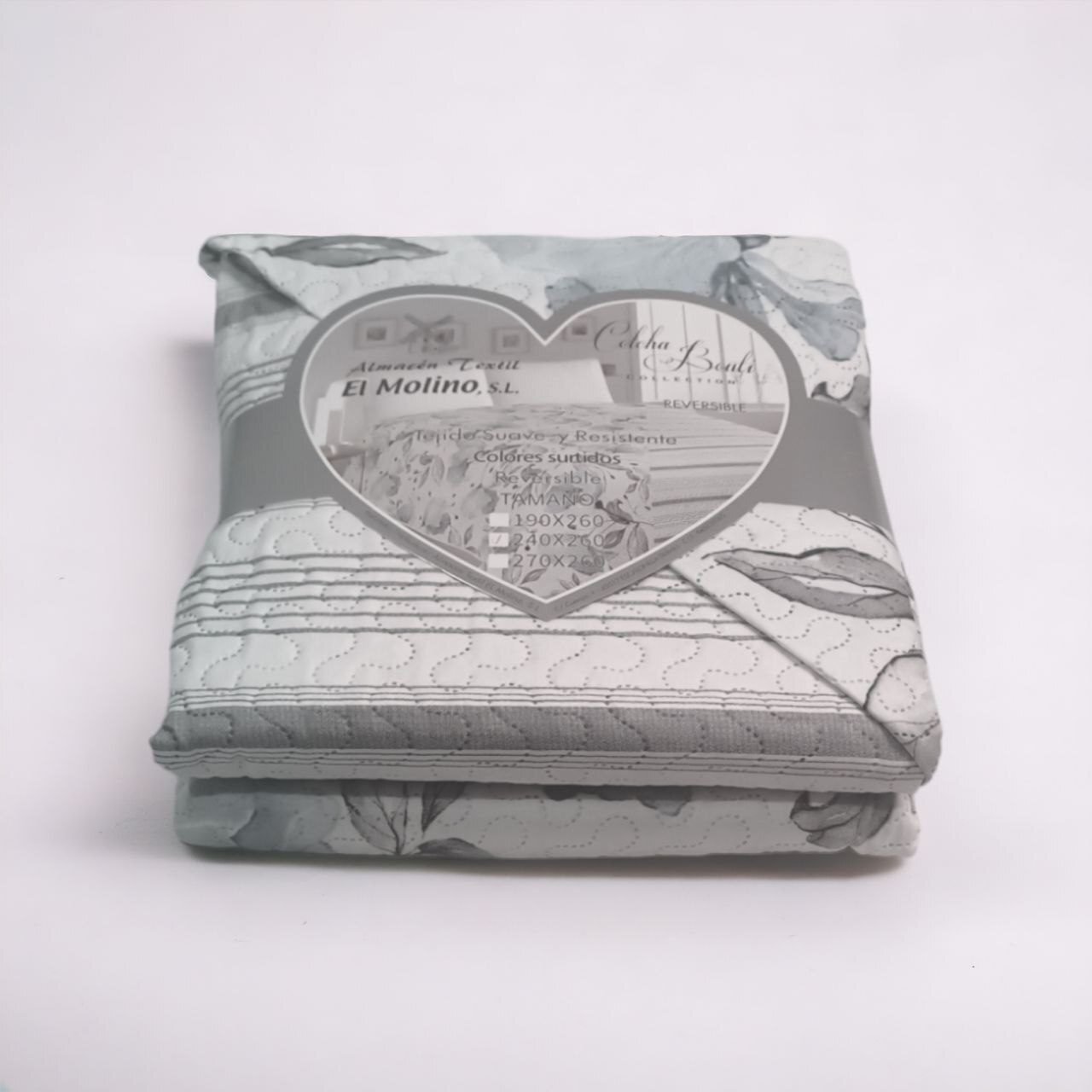 Colcha de Verano económica, Cubrecama Reversible Sin Cojines. Cubre sofá Colección El Molino LT-1 Modelo Asturias. - Imagen 4