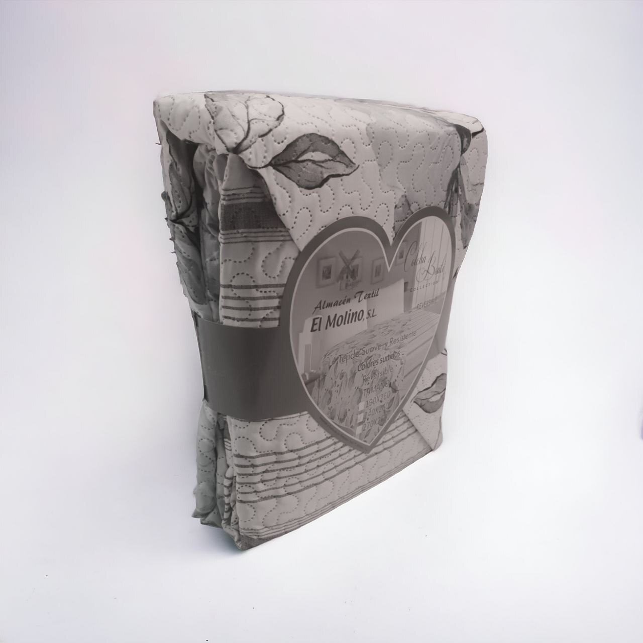 Colcha de Verano económica, Cubrecama Reversible Sin Cojines. Cubre sofá Colección El Molino LT-1 Modelo Asturias. - Imagen 2