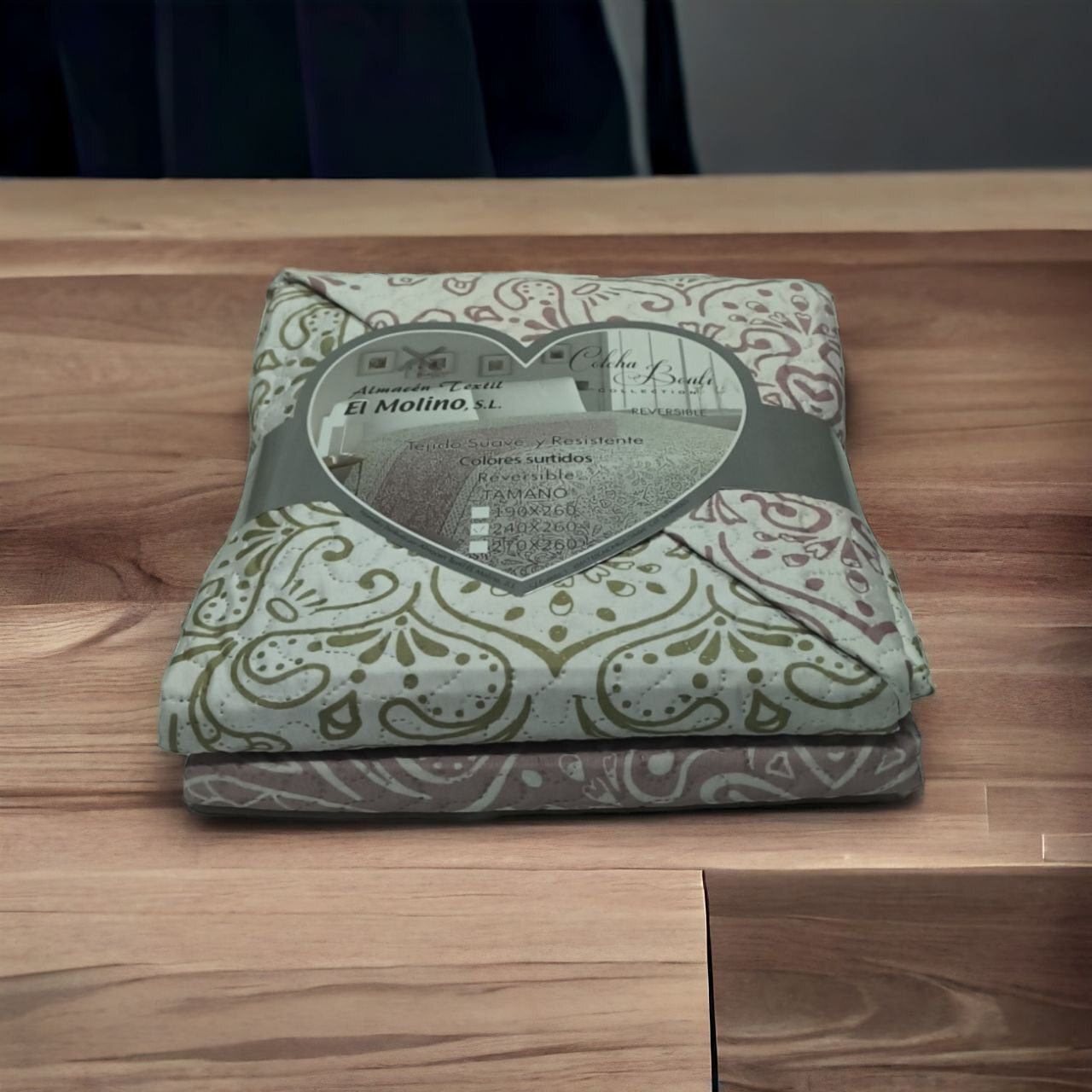 Colcha de Verano económica, Cubrecama Reversible Sin Cojines. Cubre sofá Colección El Molino LT-2 Galicia. - Imagen 10