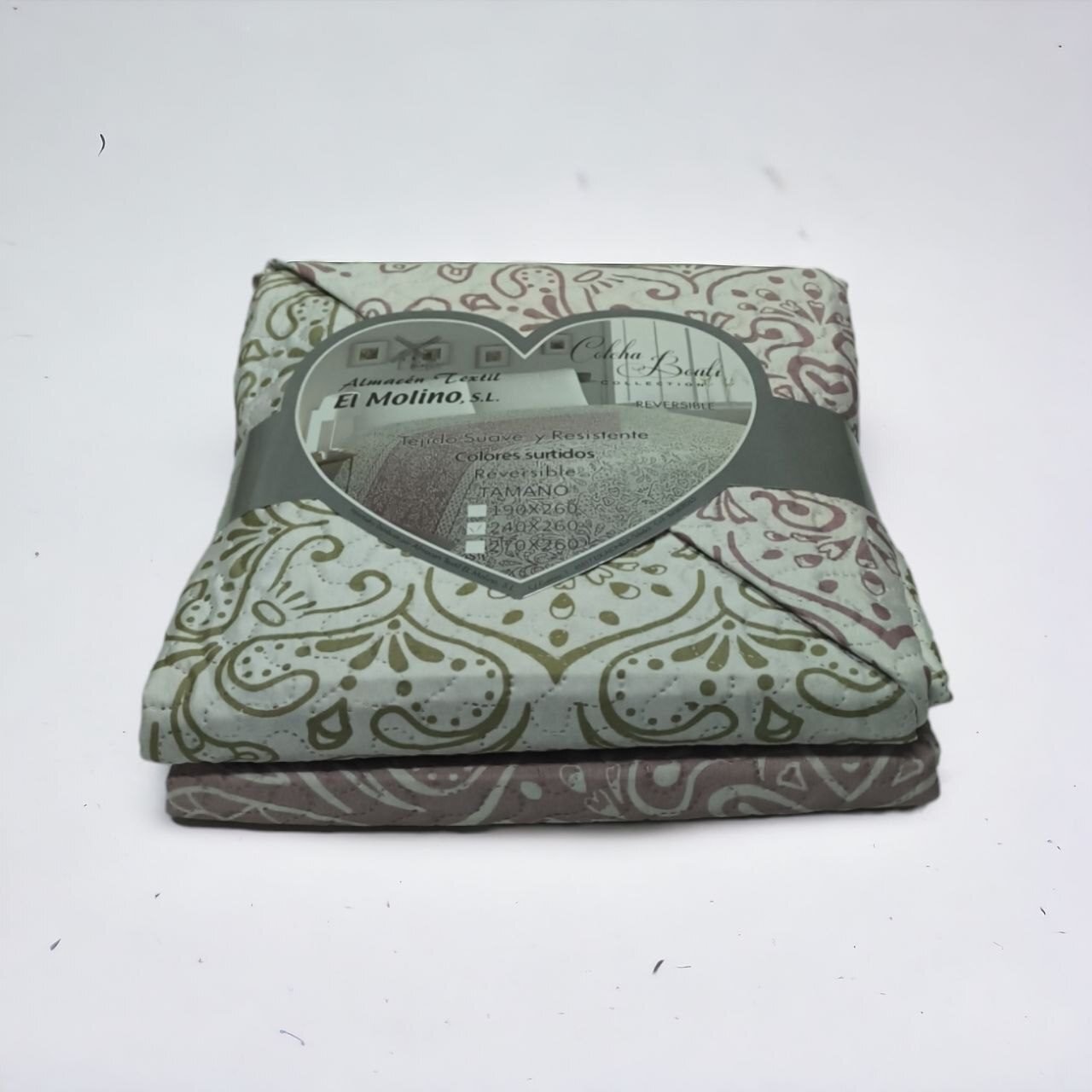 Colcha de Verano económica, Cubrecama Reversible Sin Cojines. Cubre sofá Colección El Molino LT-2 Galicia. - Imagen 2