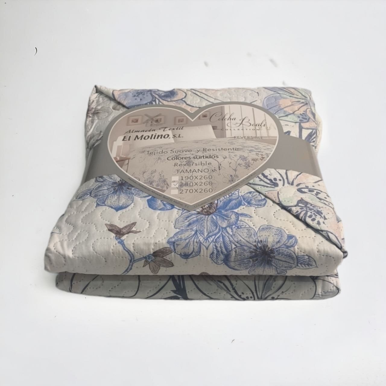 Colcha de Verano económica, Cubrecama Reversible Sin Cojines. Cubre sofá Colección El Molino LT-3 -Toledo. - Imagen 3