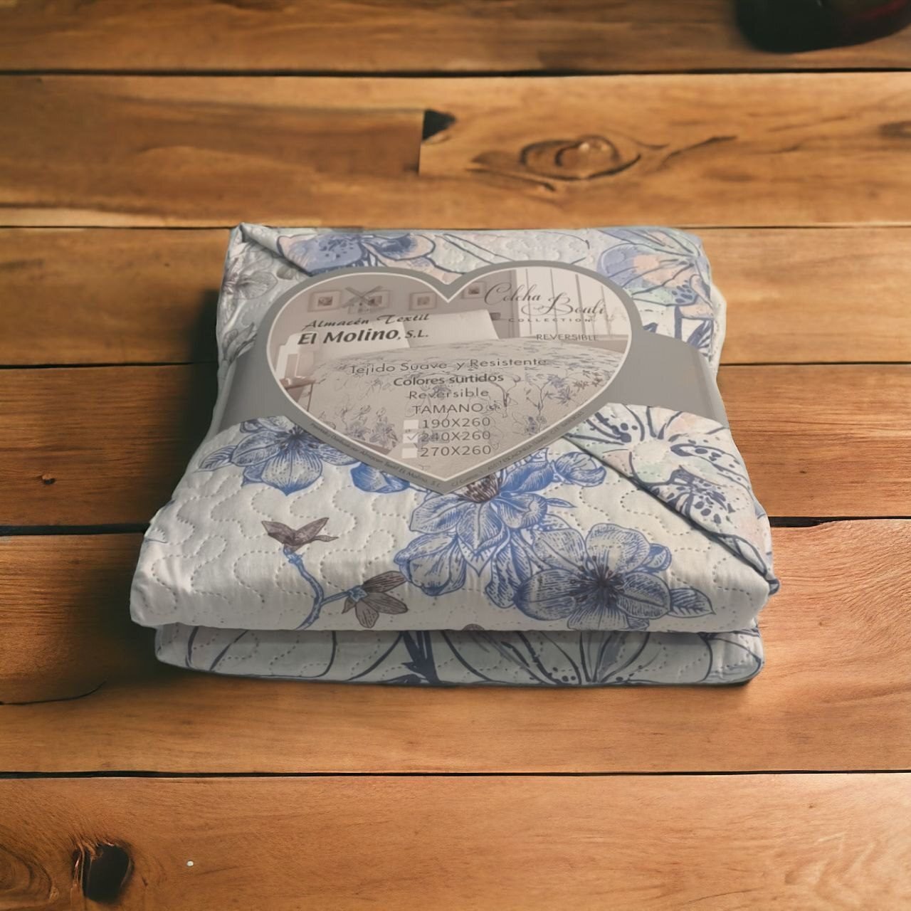 Colcha de Verano económica, Cubrecama Reversible Sin Cojines. Cubre sofá Colección El Molino LT-3 -Toledo. - Imagen 8
