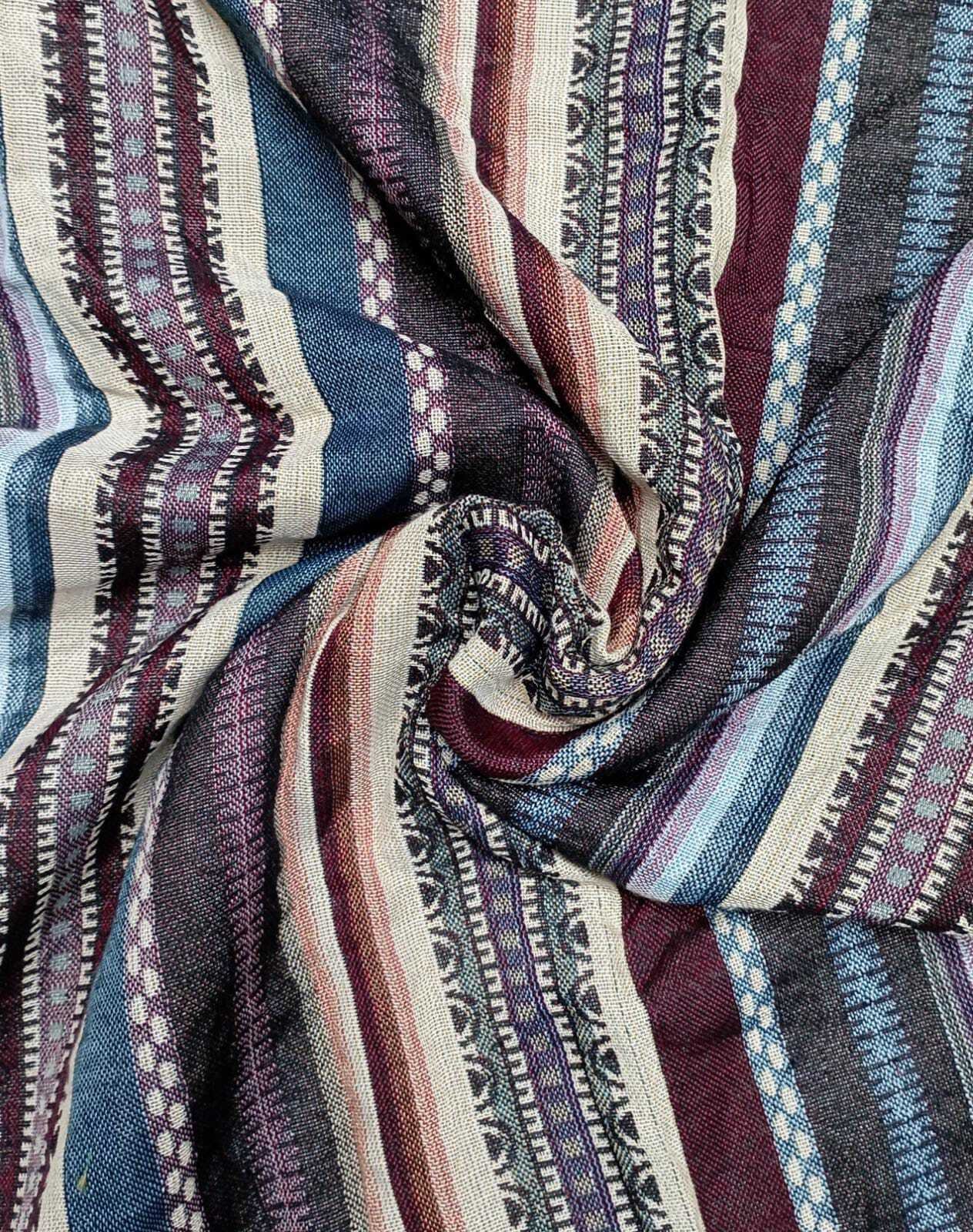 Cortina de calle Rayas Toledo Granate 140×260 cm | Jacquard - Imagen 6