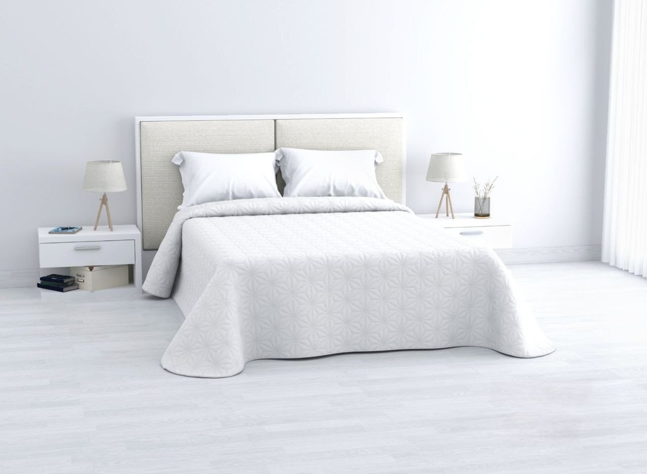 Colcha de Verano Reversible con Diseño Geométrico - Color Blanca - Elegancia y Frescura por Solo 15€ - Envío Gratis en Mercatienda.es