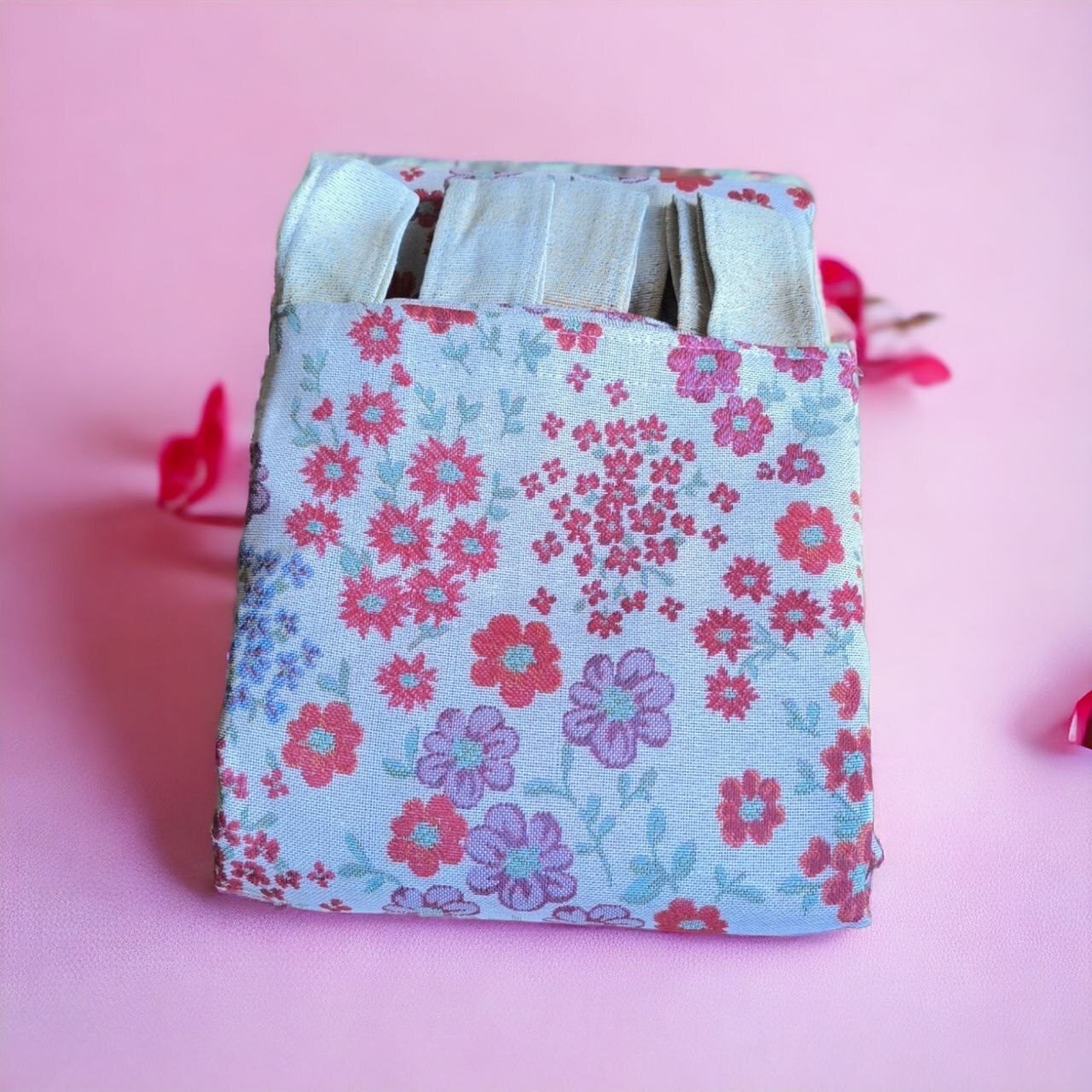 Cortina de calle Ramos de Flores Rojas 140×260 cm | Jacquard - Imagen 2