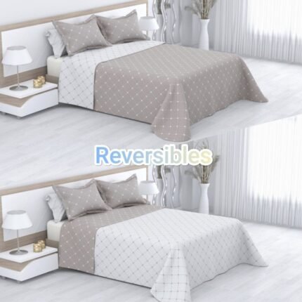 Colcha bouti cosida reversible cubrecama modelo Onís para primavera/verano/otoño - Mercatienda.es