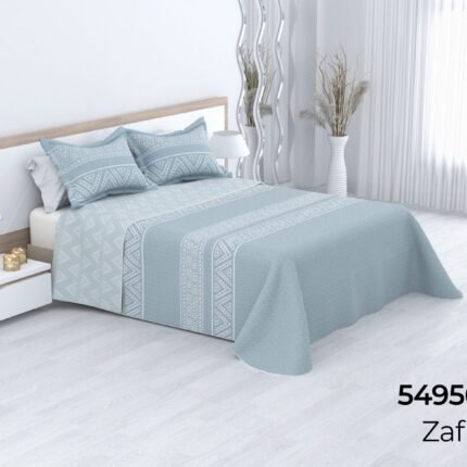 Colcha bouti cosida reversible cubrecama modelo zafiro para primavera/verano/otoño - Mercatienda.es