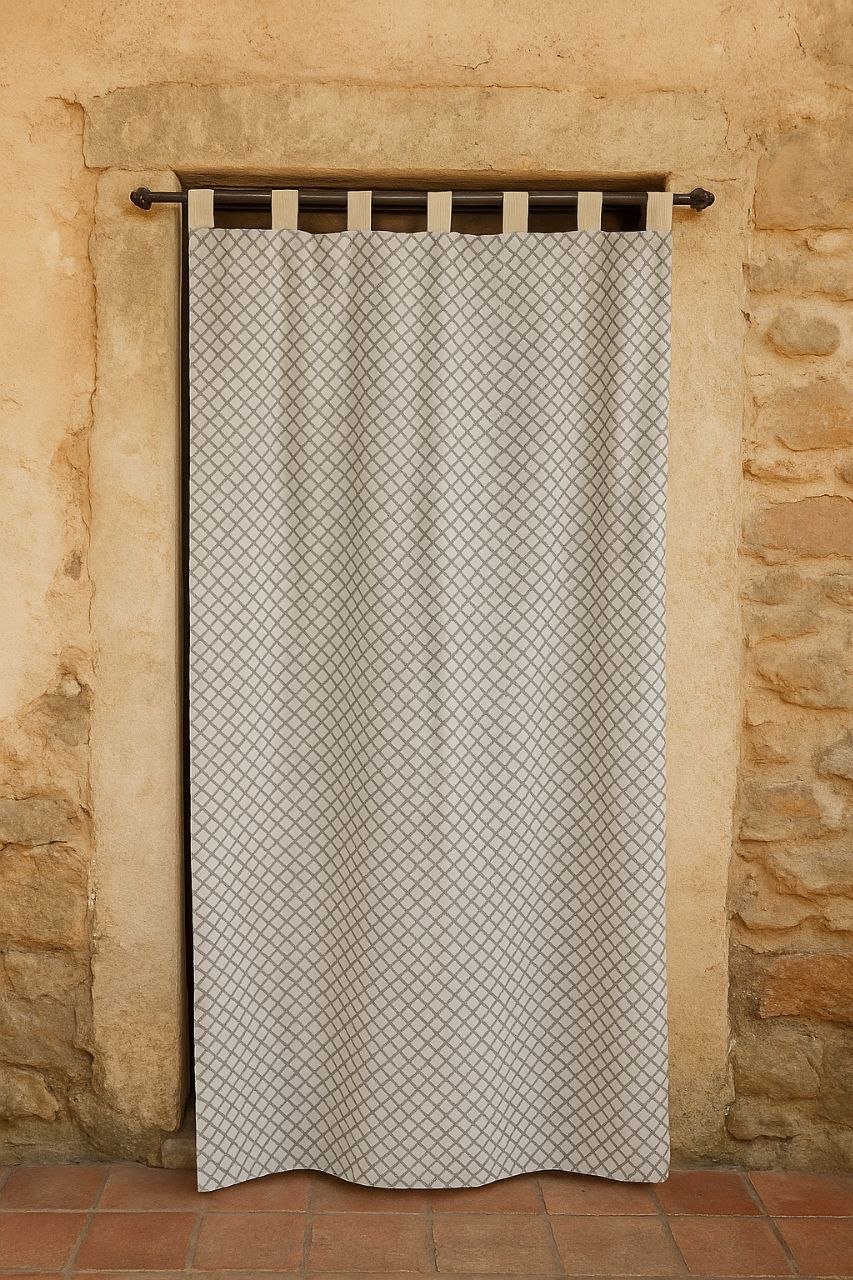 Cortina de calle Rombos Gris 140×260 cm | Jacquard - Imagen 2