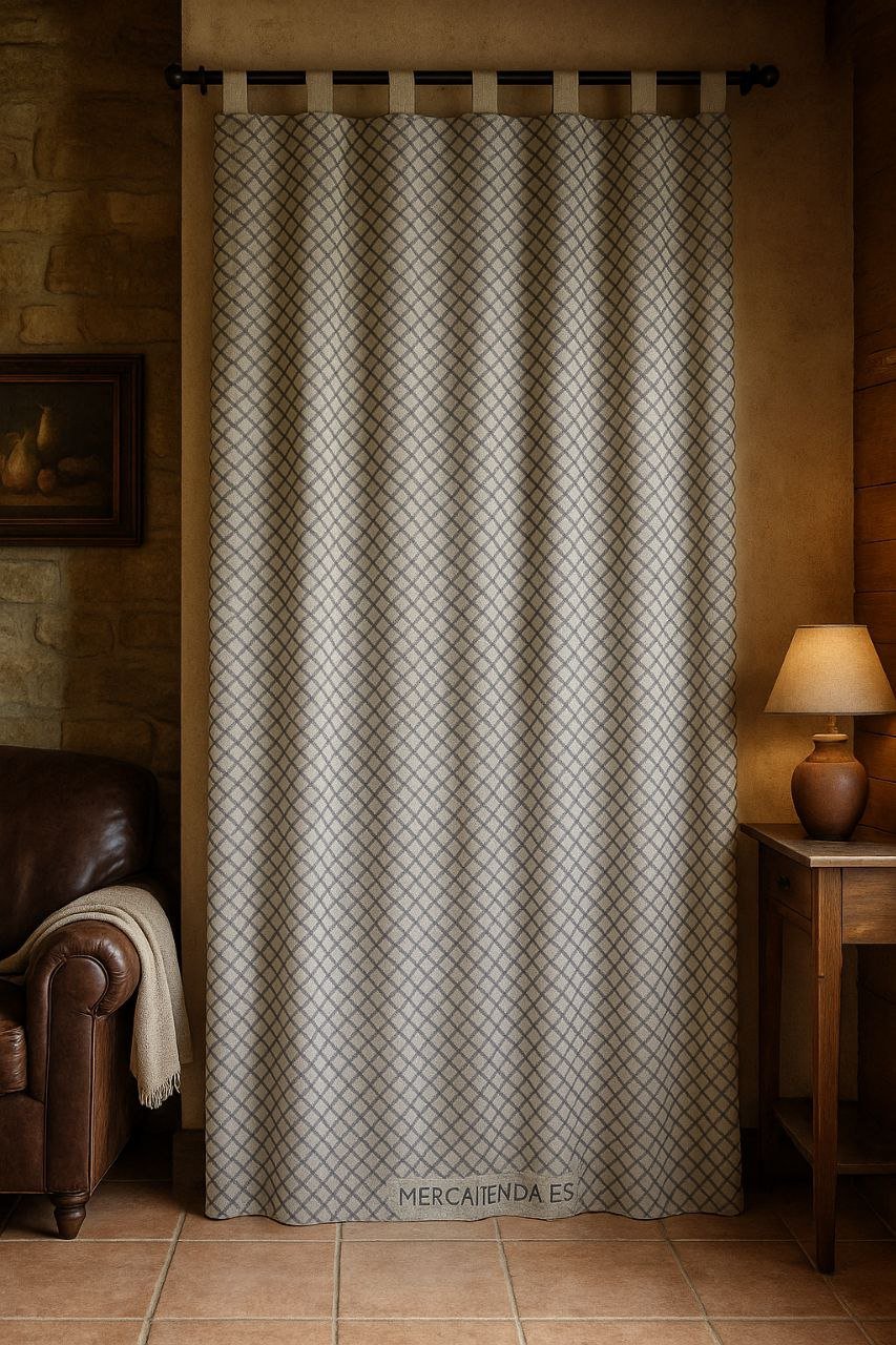 Cortina de calle Rombos Gris 140×260 cm | Jacquard - Imagen 3