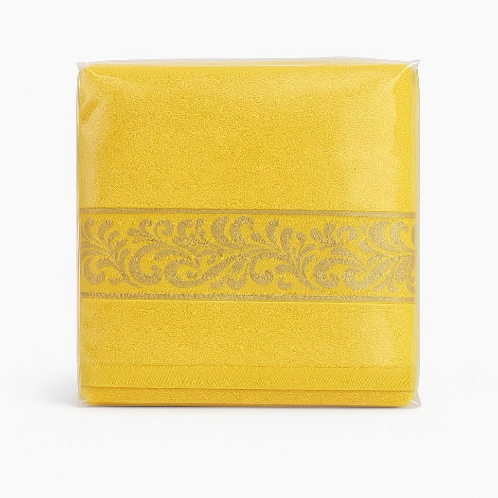 Juego de Toallas 3 Piezas de Lujo, 100% Algodón Portugués | 500 g/m, Oro en Amarillo. - Imagen 2