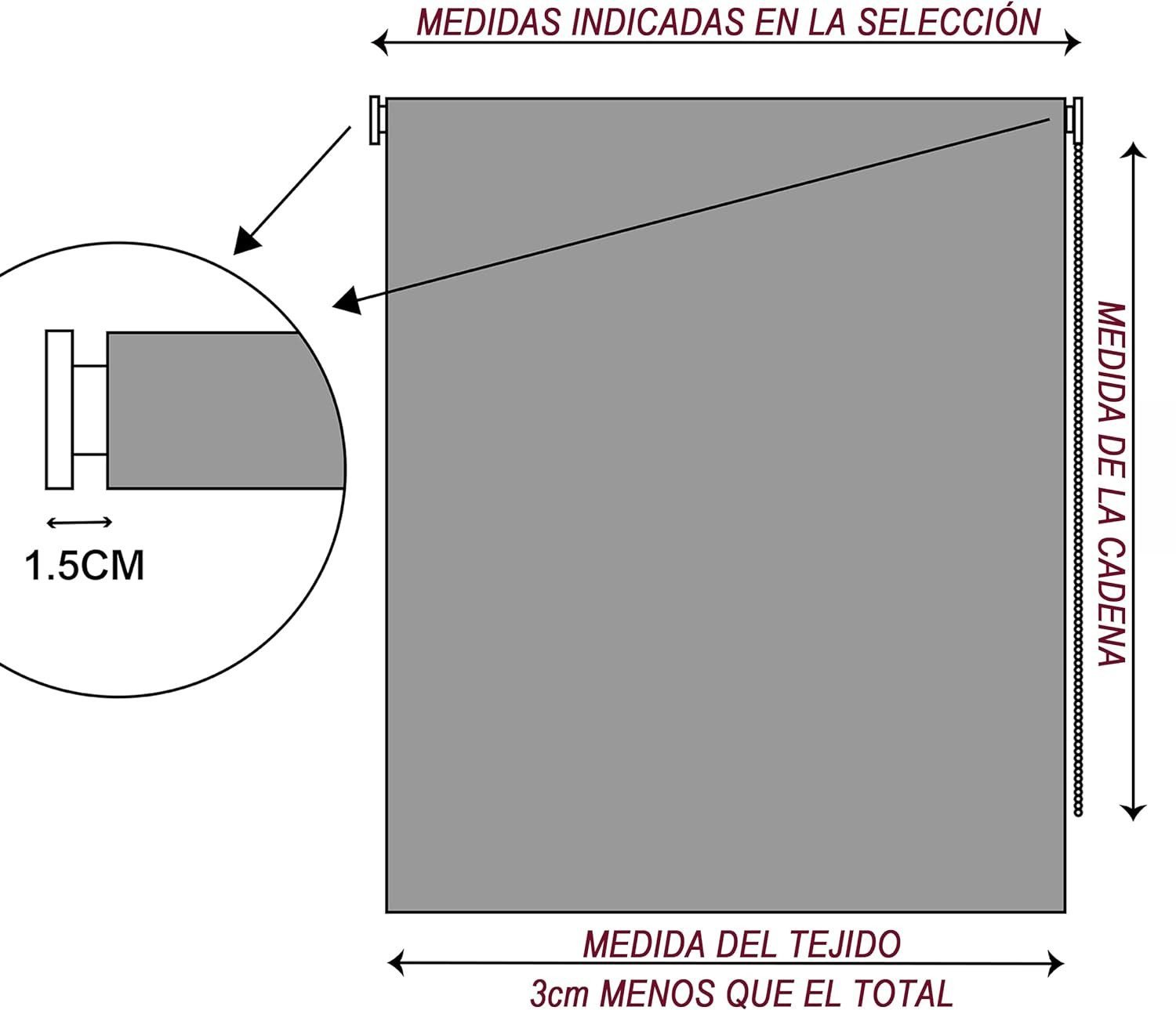 Estor Enrollable Semi Opaco en Fucsia para Todo Uso - Imagen 5